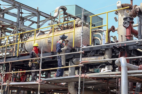 Mantenimiento integral y parada de planta en estación de gas