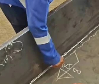 Inspección visual y control térmico de junta soldada en campo